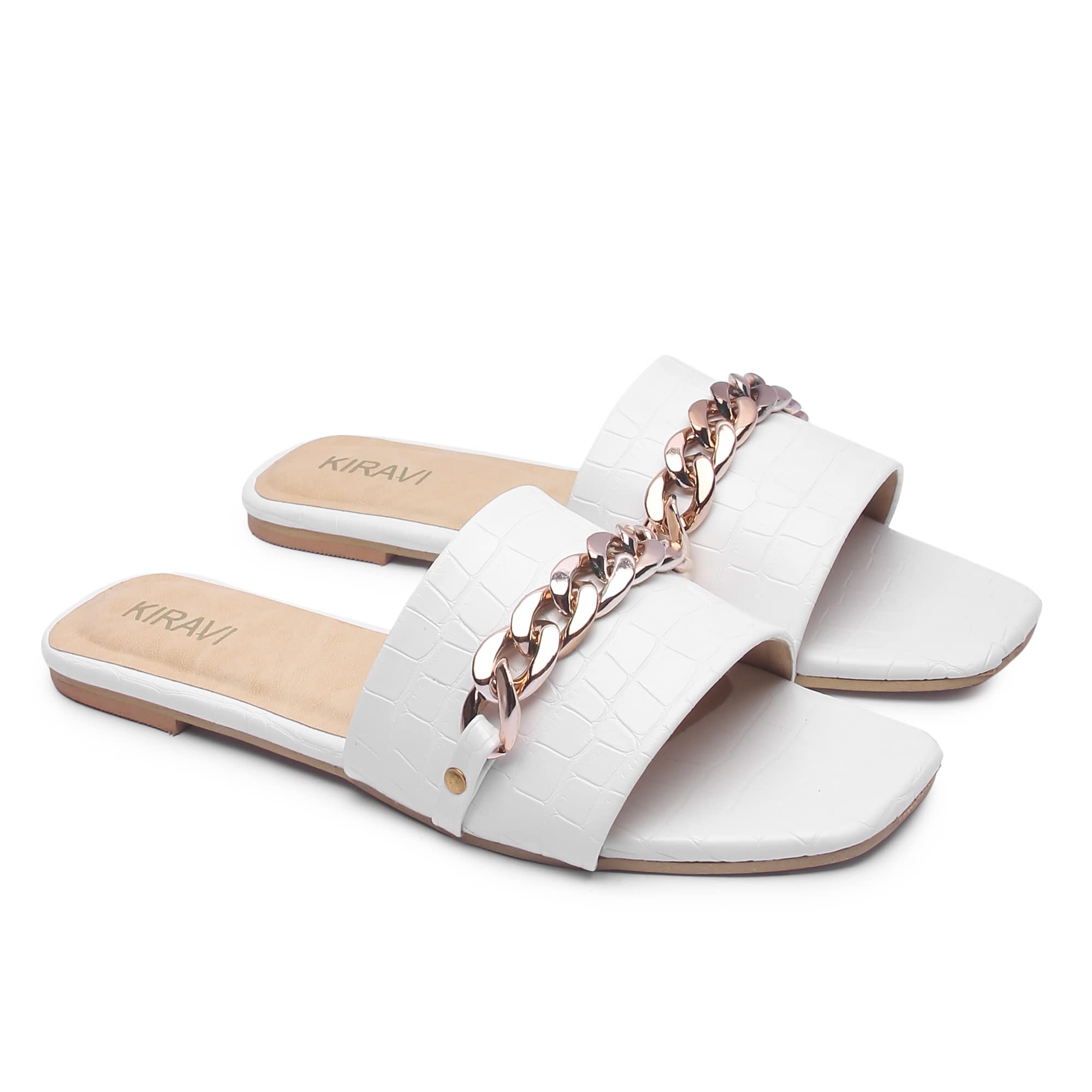 KIRAVI Classy White Flats (Size- Ind-8 (Euro 41) (B09VH47N2J) Amazon Price History, Amazon Price Tracker