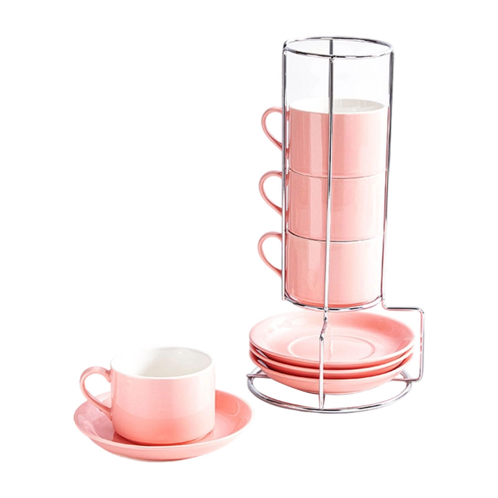 Set di tazze e piatti in ceramica verde da 226,8 g, sostanza non mortale, sedicento bevande calde e fredde, ideale per uso quotidiano in terracotta