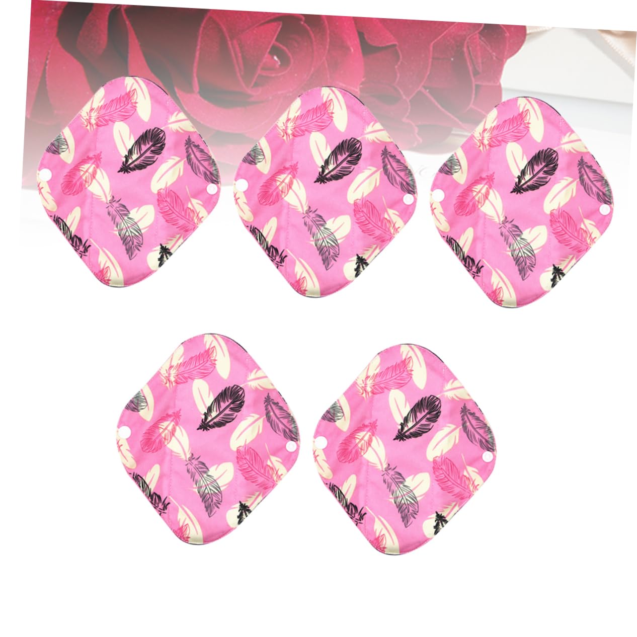 3 Series Menstruales Reutilizables Con Impresión De Carácter De Fibra Para Mujeres 5 Piezas X 3