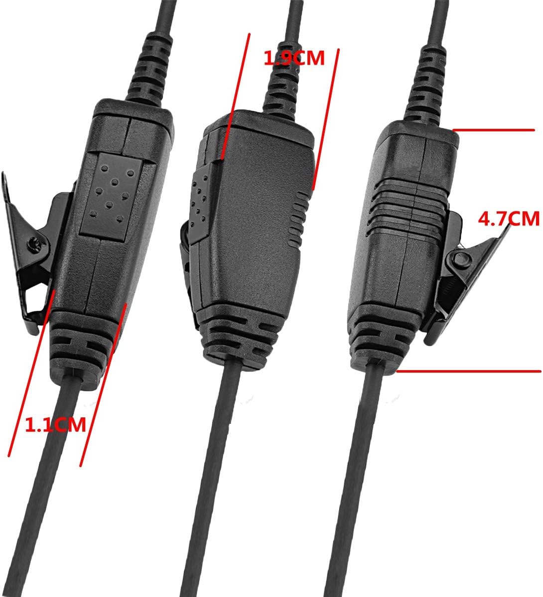 Earpiece for M0torola XPR3300e XPR3500e XPR3300 XPR3500 Radio Walkie Talkie with MIC and PTT Single Wire Acoustic Tube Headset, Long Life Design