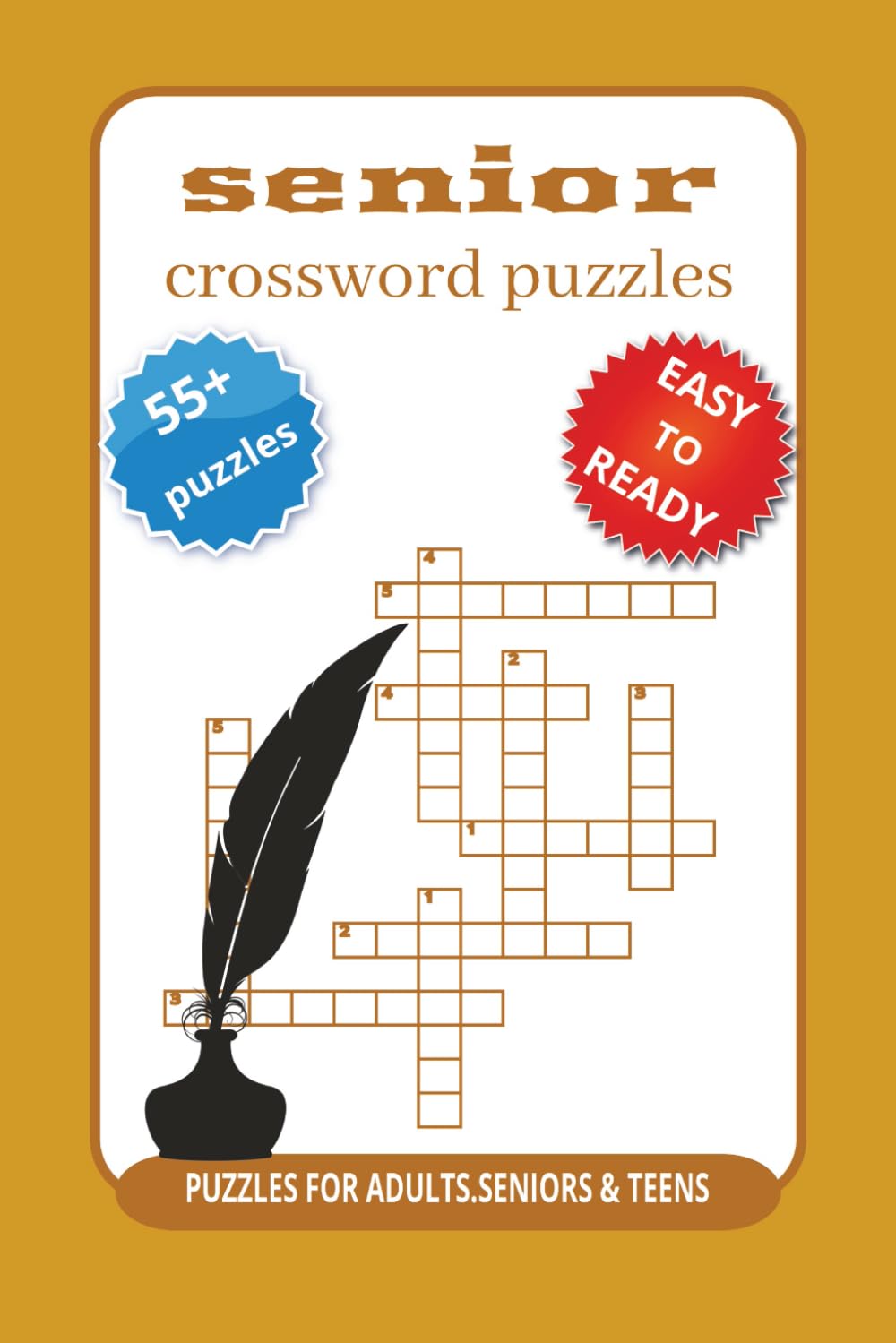 senior crossword puzzle books: Fun & Easy Crossword Puzzles for Seniors — A Perfect Way to Stay Sharp, Active, and Mentally Energized Every Day