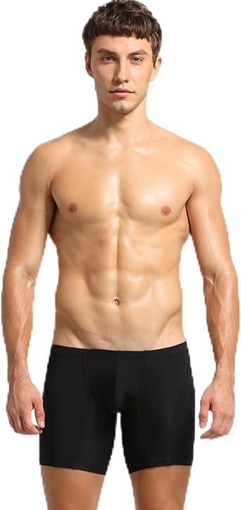 Mens Long Boxer Briefs - Ice Silk Breathable Cool Dry Mesh Underwear