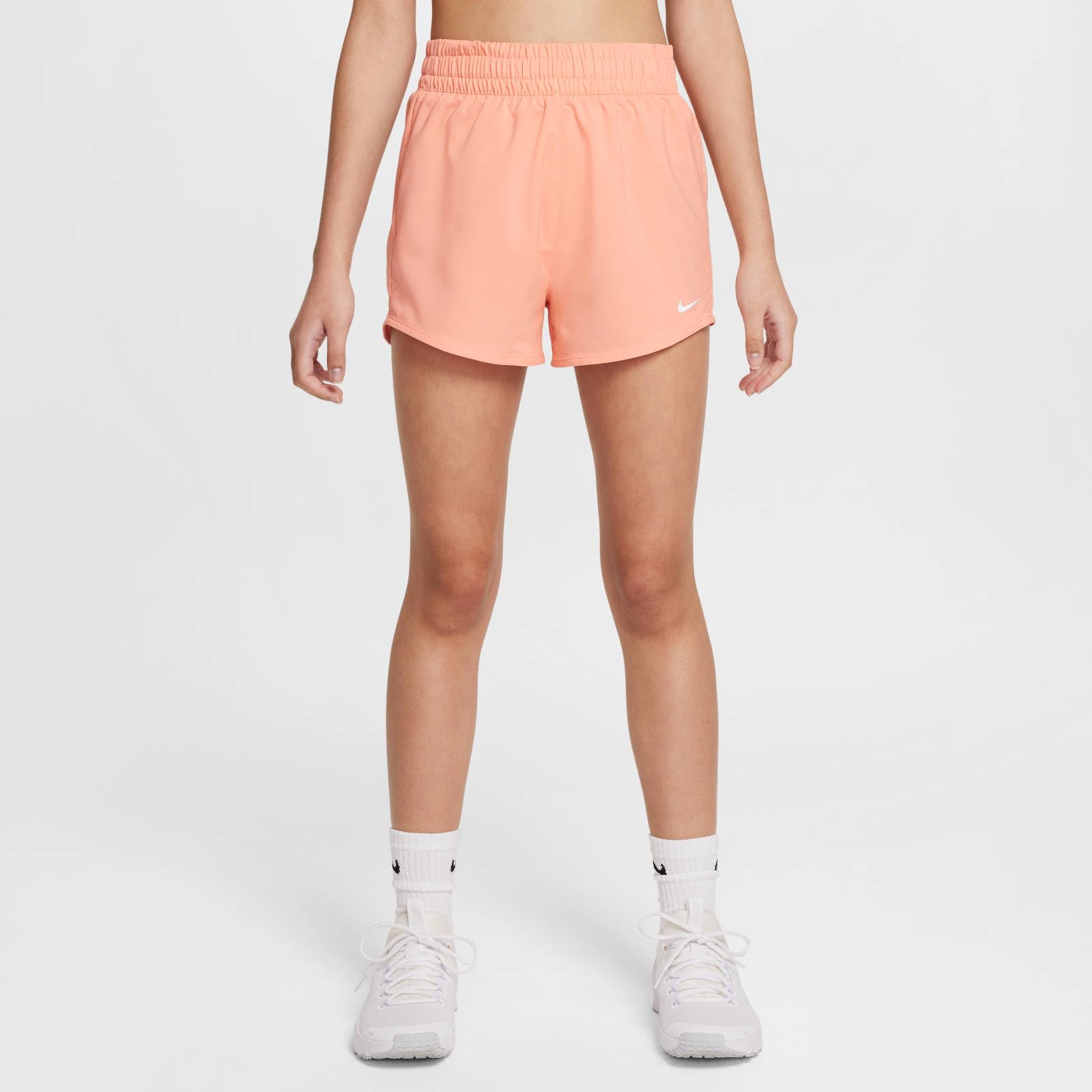 NIKE One Dri-fit Web-trainingsshorts Mit Hohem Bund Für Ältere Kinder (Mädchen) - Dri-FIT - Pantalones Cortos de Entrenamiento de Tiro Alto para niños Mayores (niñas) Niñas