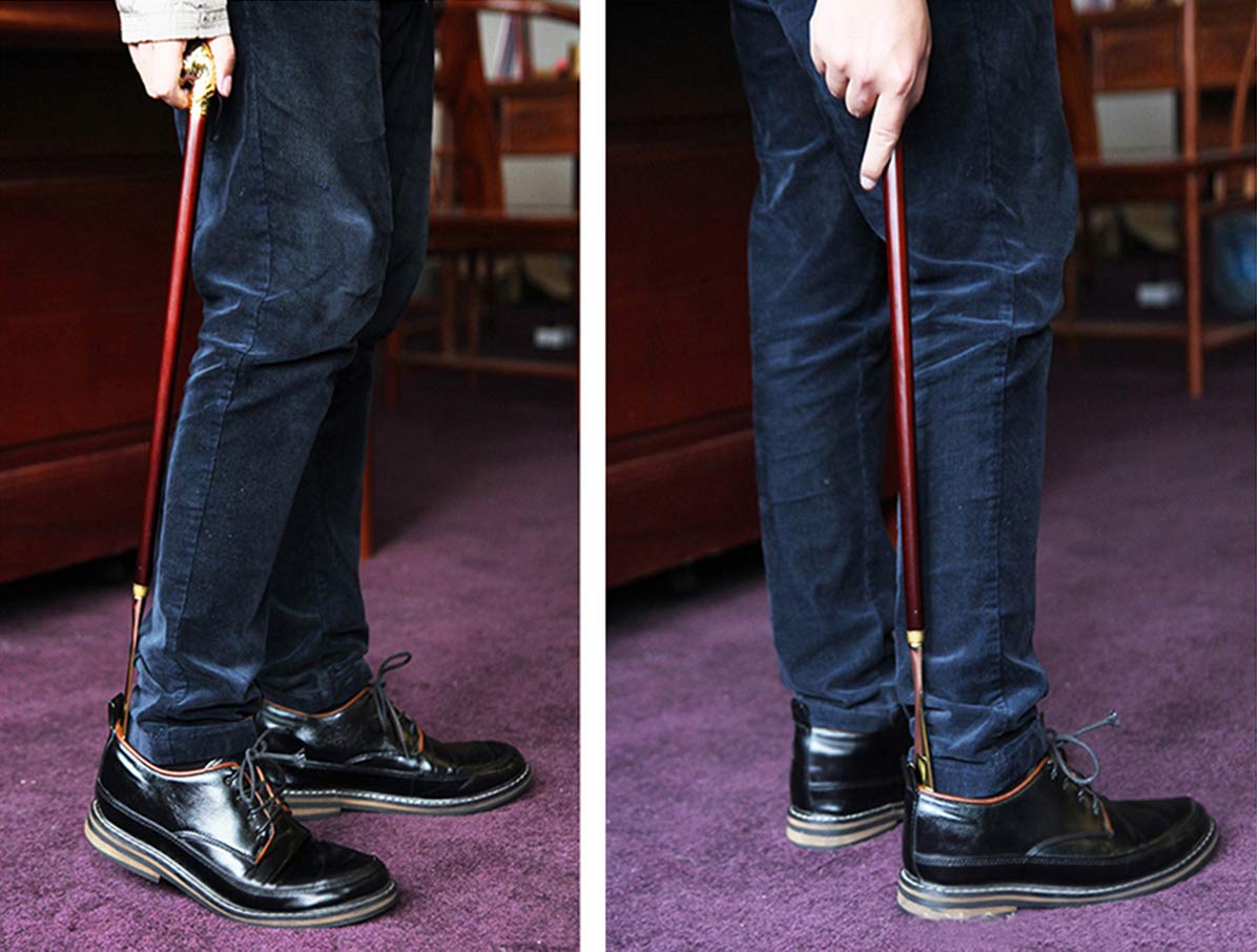 Calzador de metal de alta calidad con mango largo para poner y quitar fácilmente, diseño duradero y ligero, tipos de zapatos