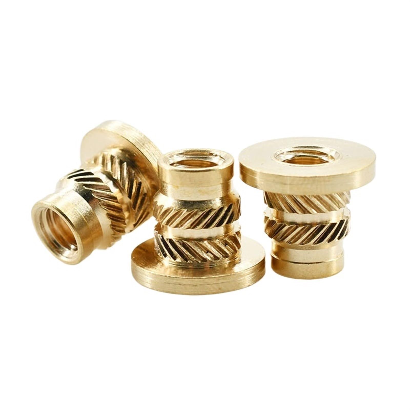 M2 M3 M4 M5 M6 M8 Ottone Hot Melt Inserto Flangiato Zigrinato Dado Filettatura Riscaldamento Formatura Inserto a Iniezione T-Nut Elettricità (Color : M5xL6.9xOD7.1, Size : 20Pcs)