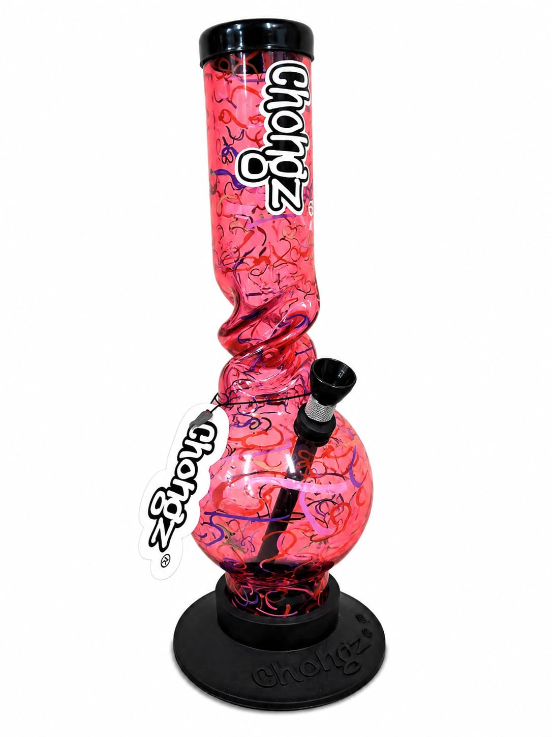 CHONGZ Acrylic"The Dude" 30cm ICE Waterpipe (CHO61A) (Pink)