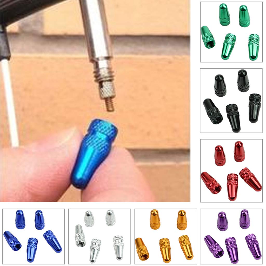 DGFJY 5 Pcs Track Bike Tube Tyre Bicycle Tire Wheel FV French for Cap Air Caps, Black