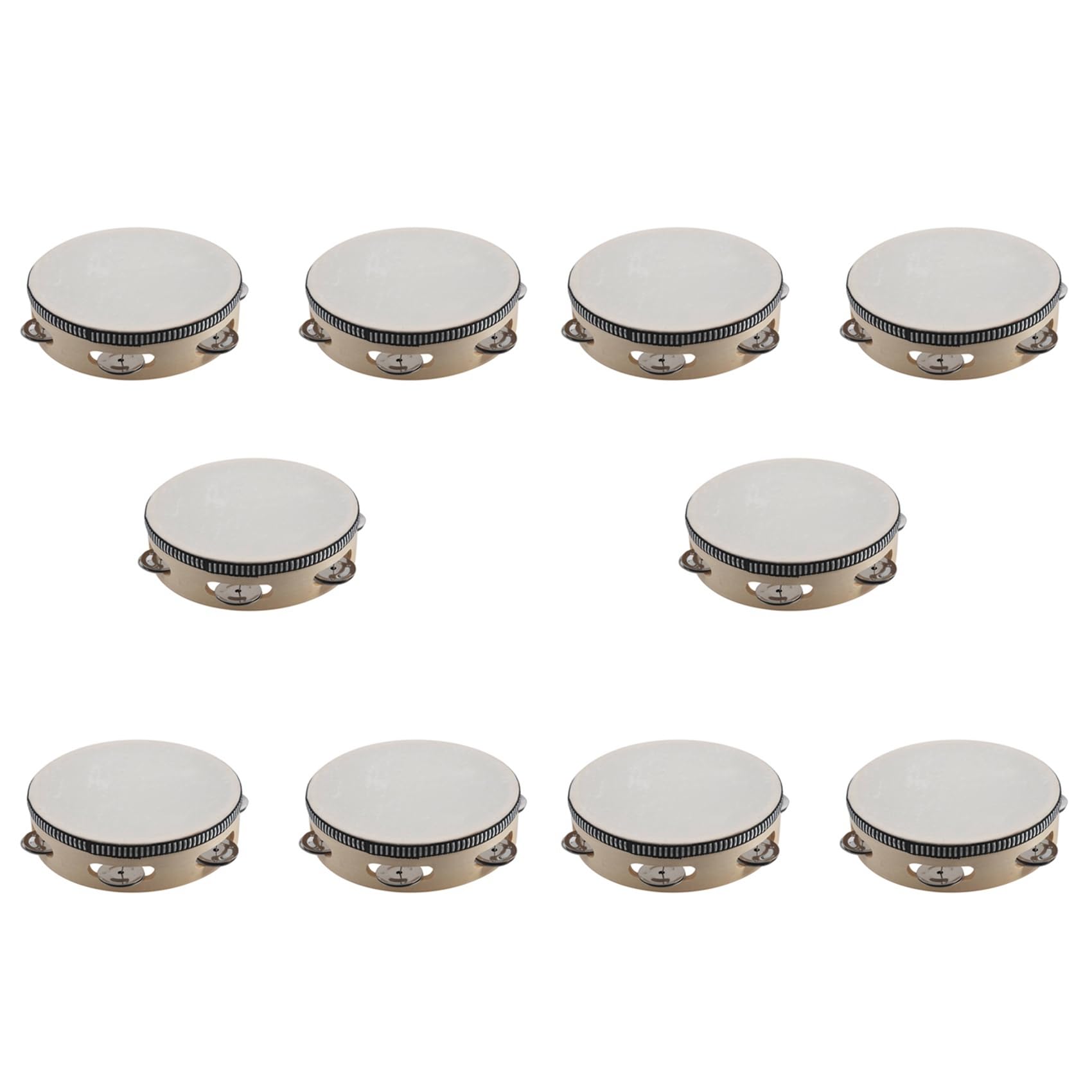 10X Tamburello Musicale da 7 Pollici con Percussione Rotonda per Partito KTV