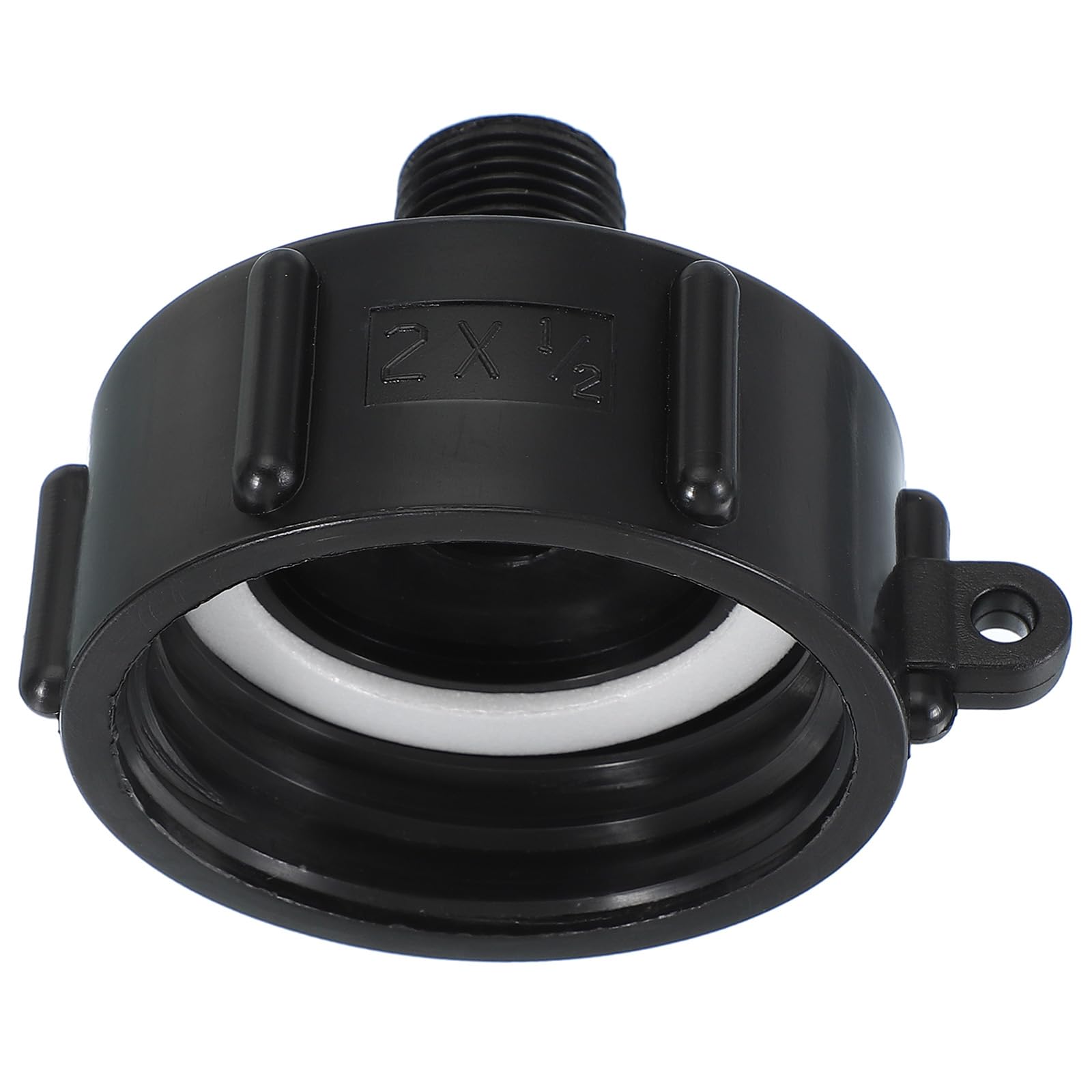PATIKIL 275-330 IBC Tote Hose Adapter, 1 Pcs 2-3/8" Thread x 1/2" Hose Food Drain Adapter for Garden Hose Connector, Black