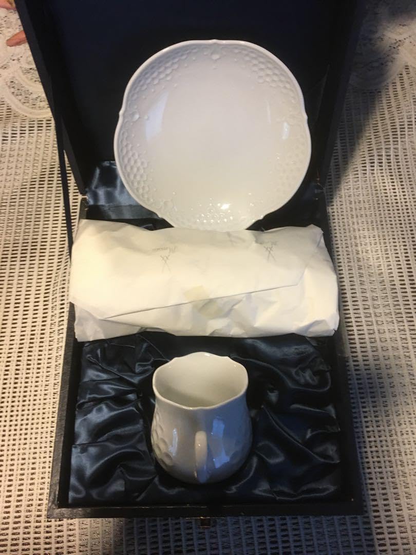 Amazon.co.jp: 共箱付き ホワイトレリーフ コーヒーカップ 