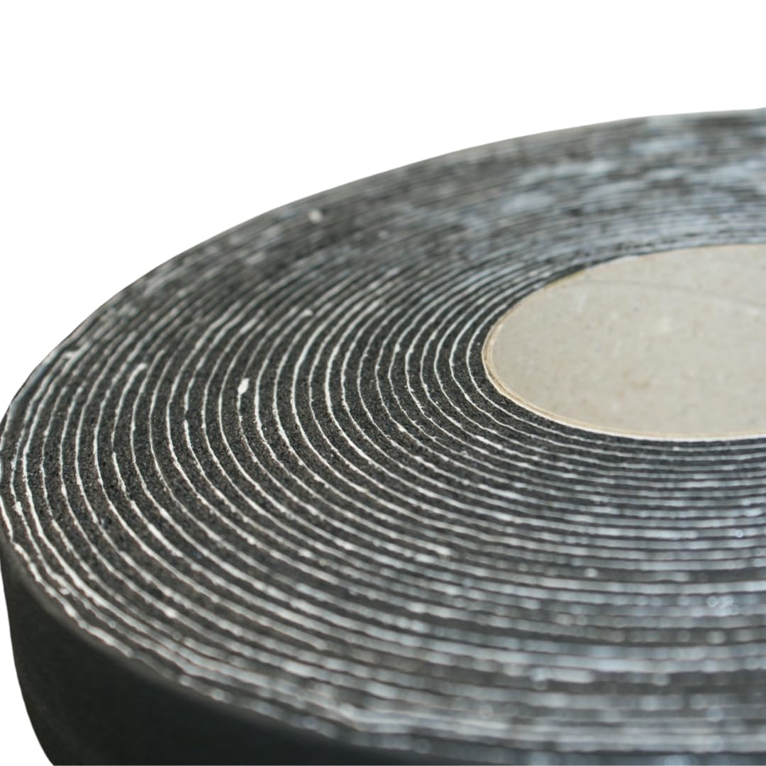 Cinta autoadhesiva de caucho de 3 mm de grosor, 50 mm hasta 100 mm de ancho, 15 m de largo, para calefacción, ventilación y aire acondicionado, resistente al calor (50 mm x 3 mm x 15 m)