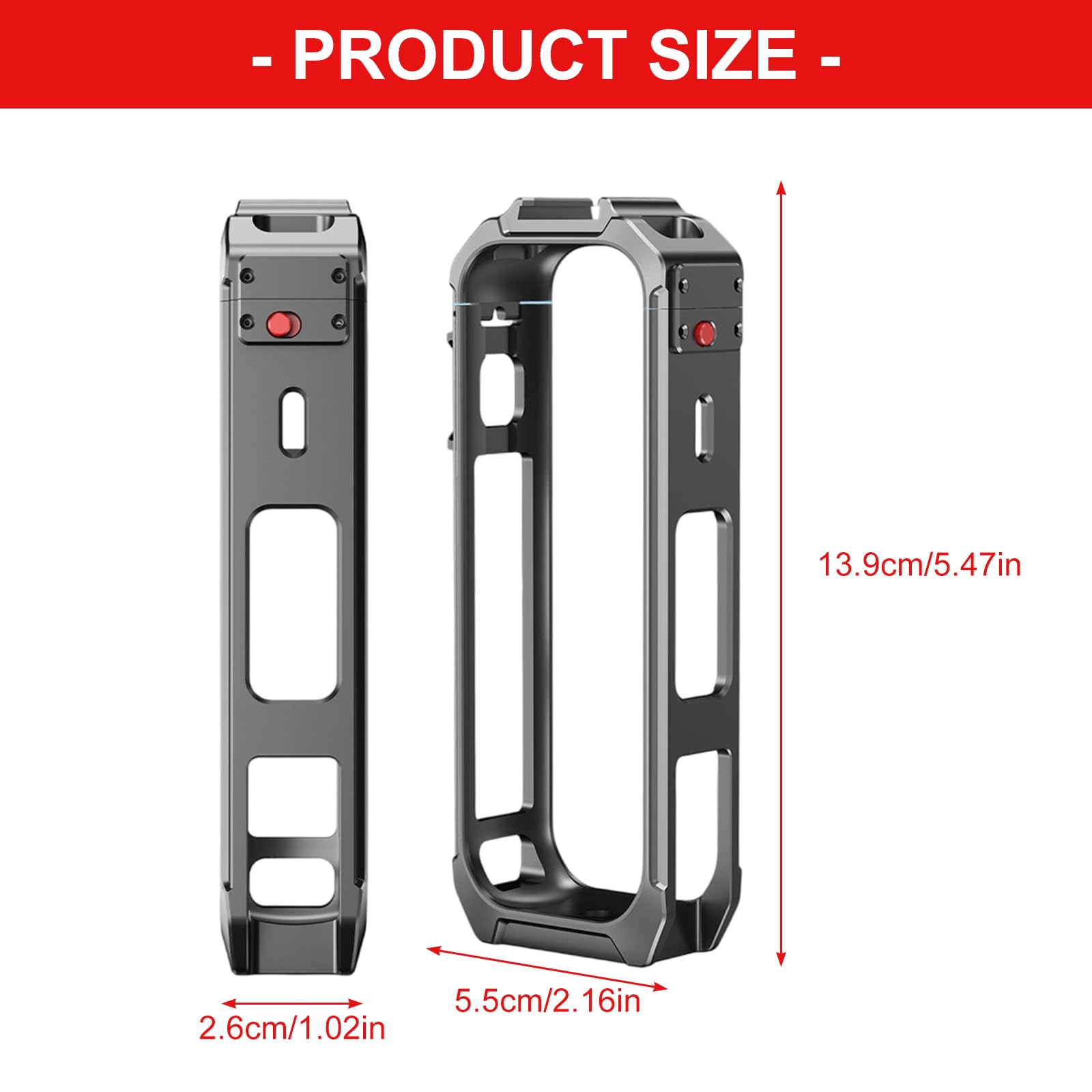 Boîtier de protection multifonction pour caméra d'action, accessoires de montage pour caméra d'action, boîtier en aluminium à fermeture rapide, support de chaussure froide et accessoires de cage