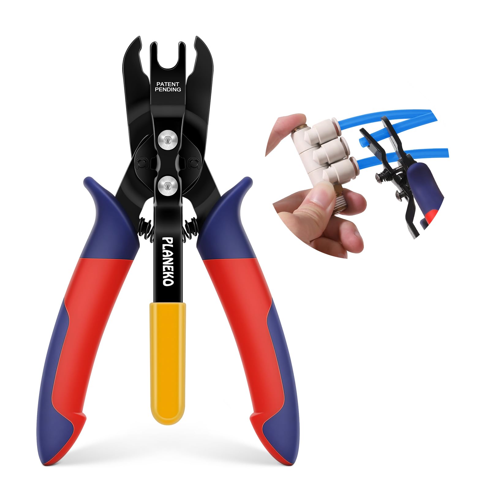 PLANEKO Air Line Removal Tool for 1/4" 5/16" Pneumatic Hose Removing | Air Line Pliers for 6mm 8mm Push Fit Connector Push to Connect Fitting Quick Disconnect Tool Hose Release Pliers
