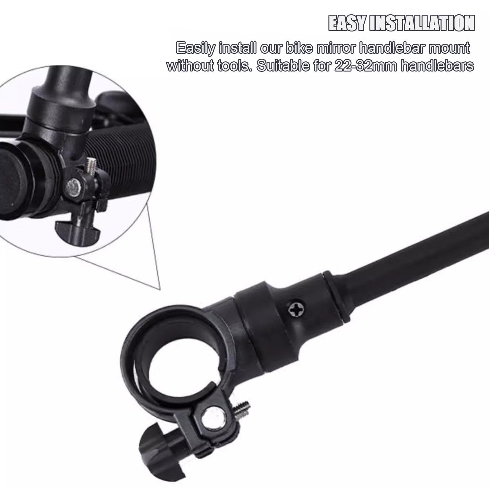Fahrradspiegel für Lenker - Drehbarer und Verstellbarer Konvexer Weitwinkel-Rückspiegel - Sicherer Fahrrad-Rückspiegel,2 PCS