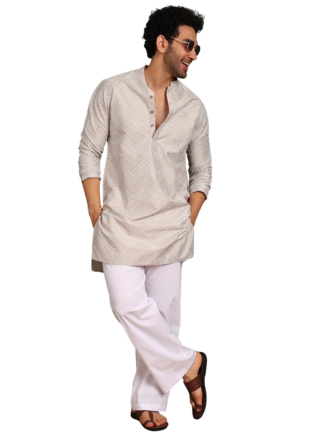 see designs Men Cotton Silk Straight Woven Design Kurtas With Pyjama| Fit : Regular Fit | Coller : Mandarin/Chinese Collar | Coord Set | Straight Fit-picture-28