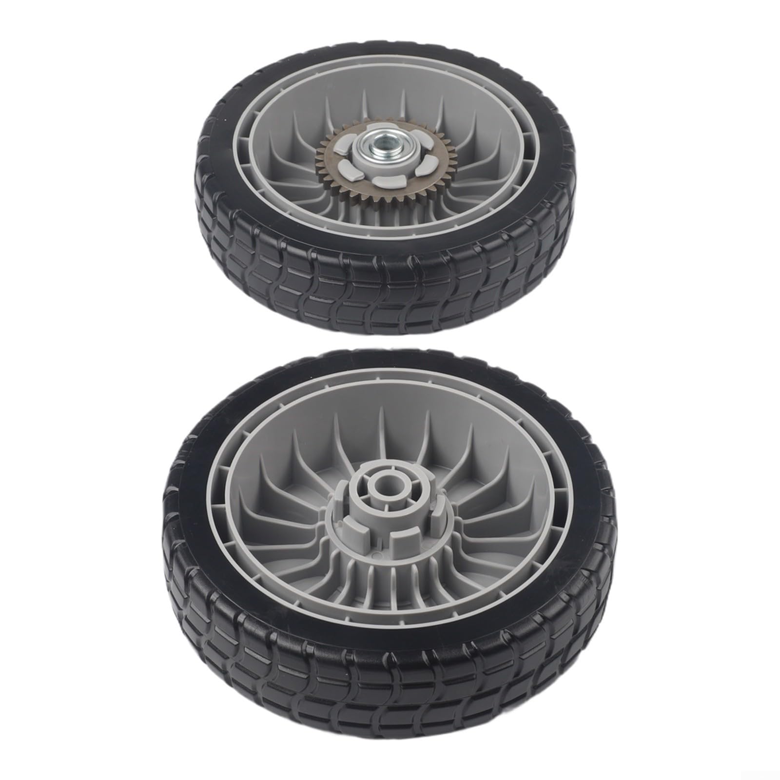 Juego de ruedas para cortacésped y engranaje de transmisión para Honda HRR216 HRS216 HRT216 con tamaño de neumático eficiente y componentes de transmisión fiables (2 piezas delanteras y traseras)