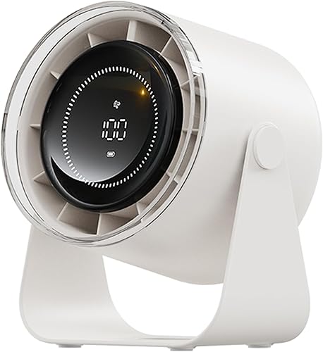 Ventilador de escritorio, flujo de aire fuerte de 100 velocidades, pantalla digital silenciosa, ventilador de batería recargable, ventilador