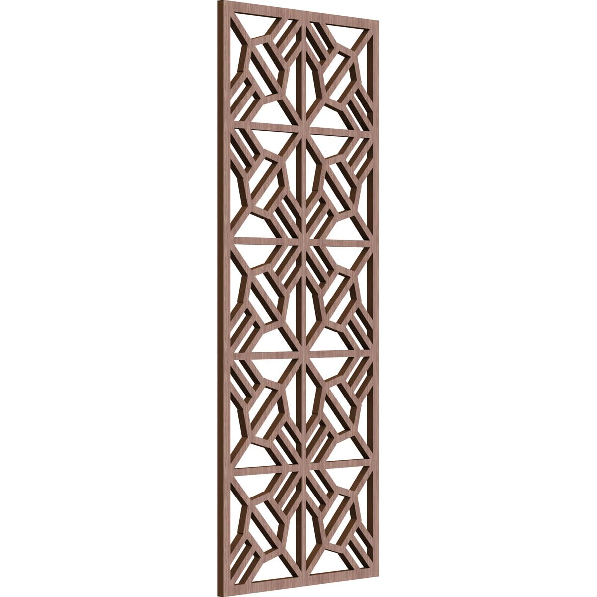 Auburn Decorative Pierced Fretwork Wood Wall Panels, 13 3/8"W x 34 3/8"H x 3/8"T, Walnut