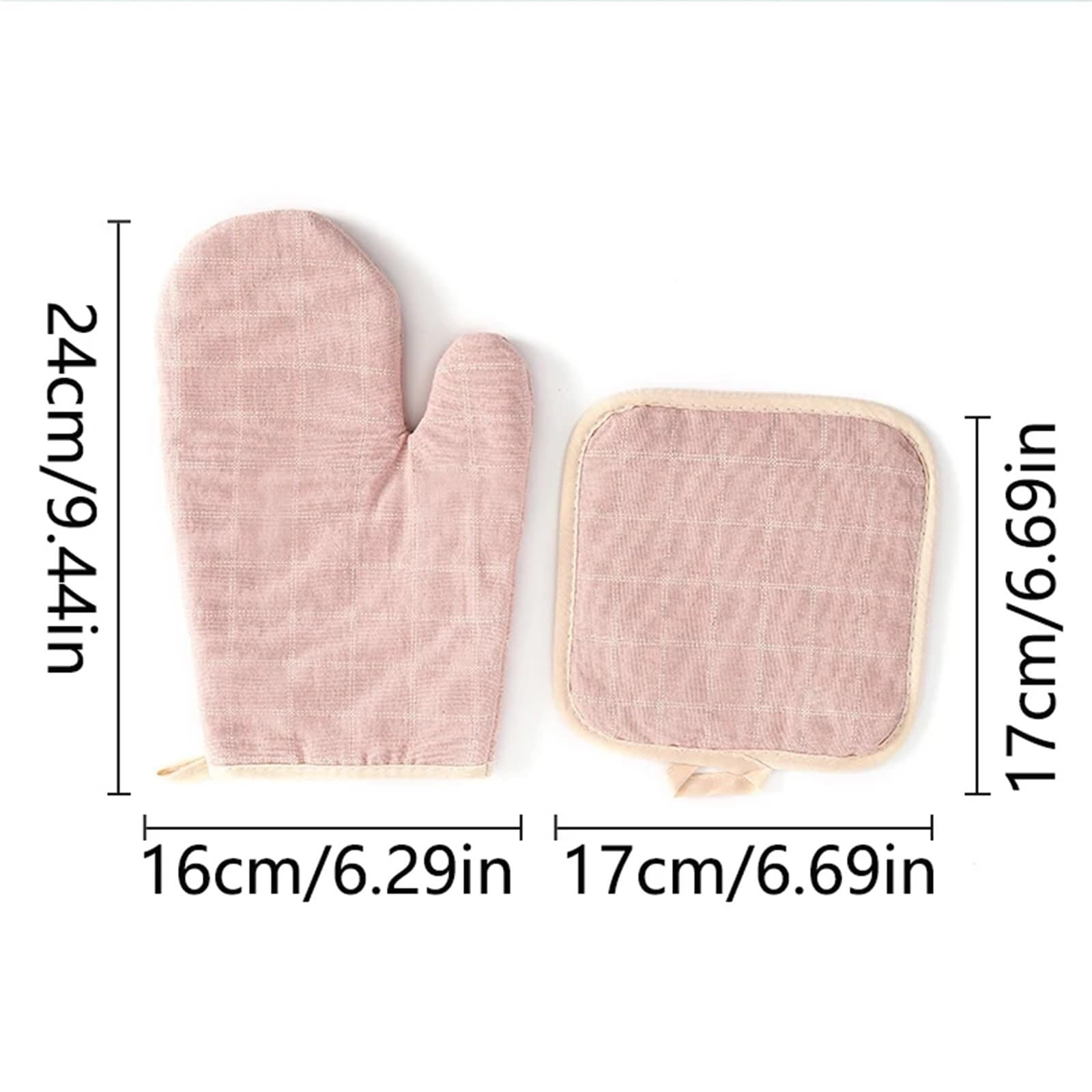 Gants de Cuisine Double Couche, résistants à la Chaleur, avec Tapis Isolant et antidérapant pour Barbecue.
