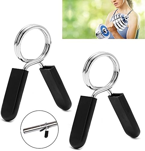 futaiphy Shanglite- 1 par de collares de clip de resorte, abrazaderas de barra de 1 pulgada para bloquear abrazaderas de 1.0in de diámetro para