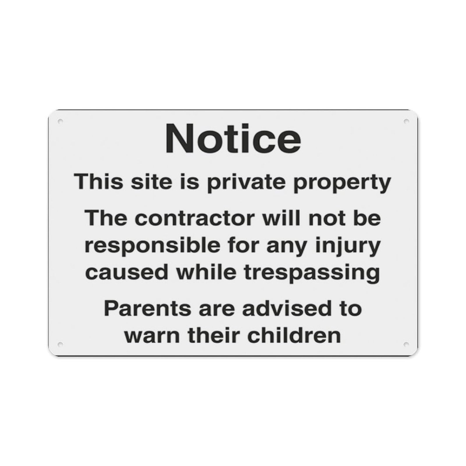 peiyeety Contractor WillBe Responsible Aluminum Tin Warning Signs For Home Outdoor Garden 12X16 Inches