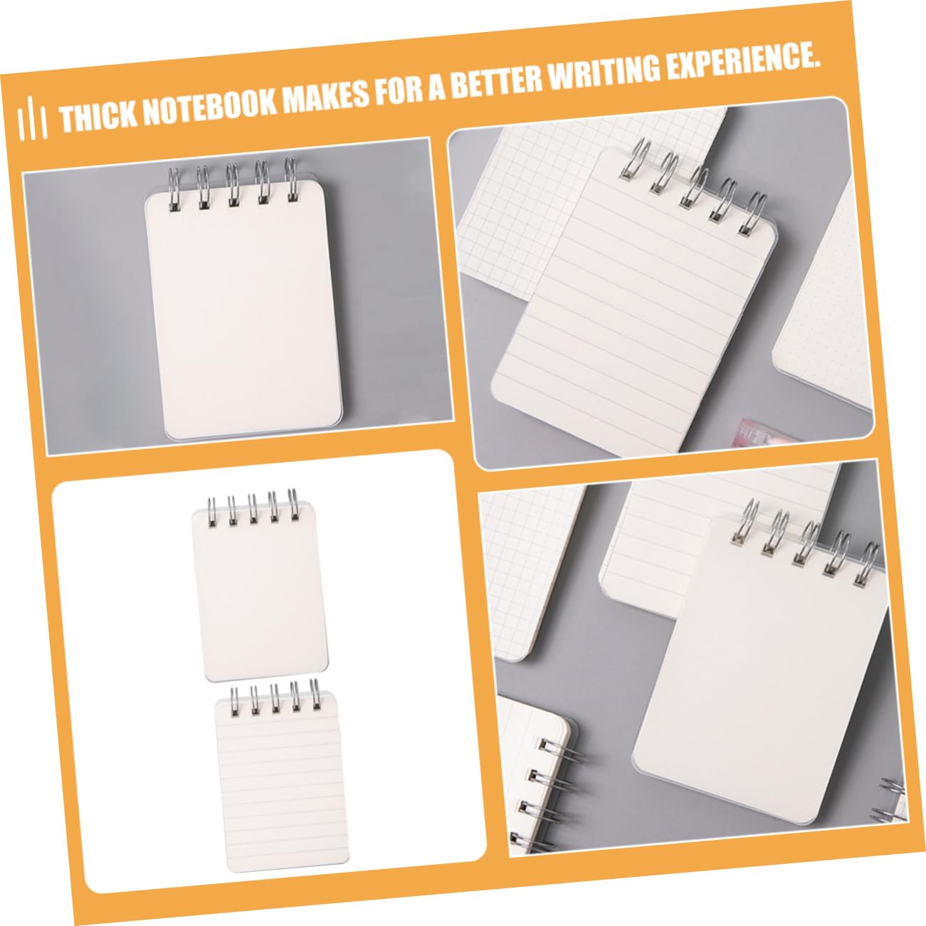 Artibetter 5 Set Mini Taccuino Portatile Governato Notebook Di Diario Spirale Del Notebook Minuscolo Scuola Memo Blocco Mini Note A Spirale Piccoli Blocchi A Spirale Carta Bianca 4 Pezzi*5
