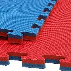 Kit 9 Tatames Eva 100x100x20mm Azul e Vermelho