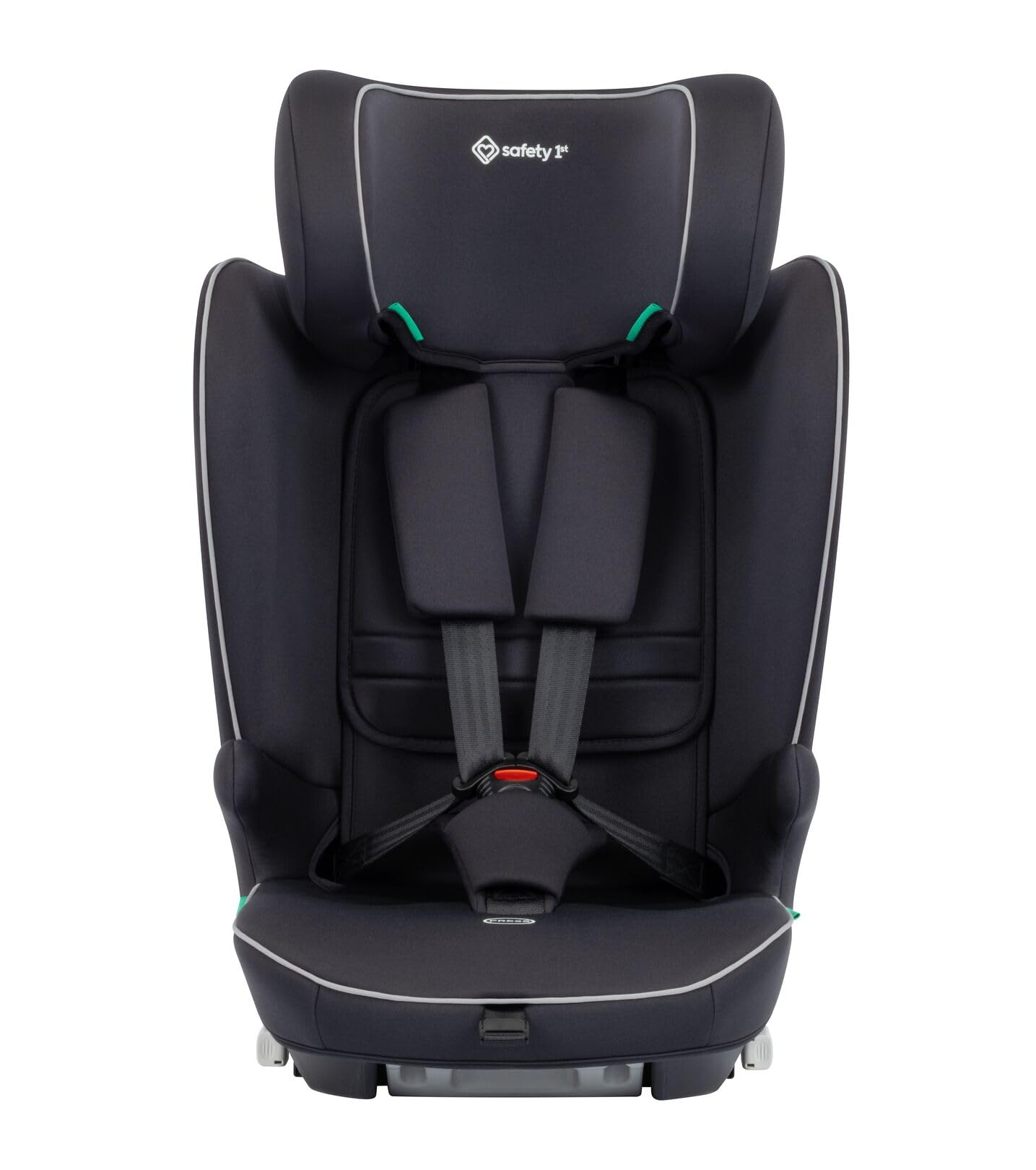 Safety 1st Lunar i-Size, silla de coche evolutiva, 15 meses a 12 años (76–150 cm), silla de coche ISOFIX, 13 posiciones de reposacabezas, protección lateral, Black
