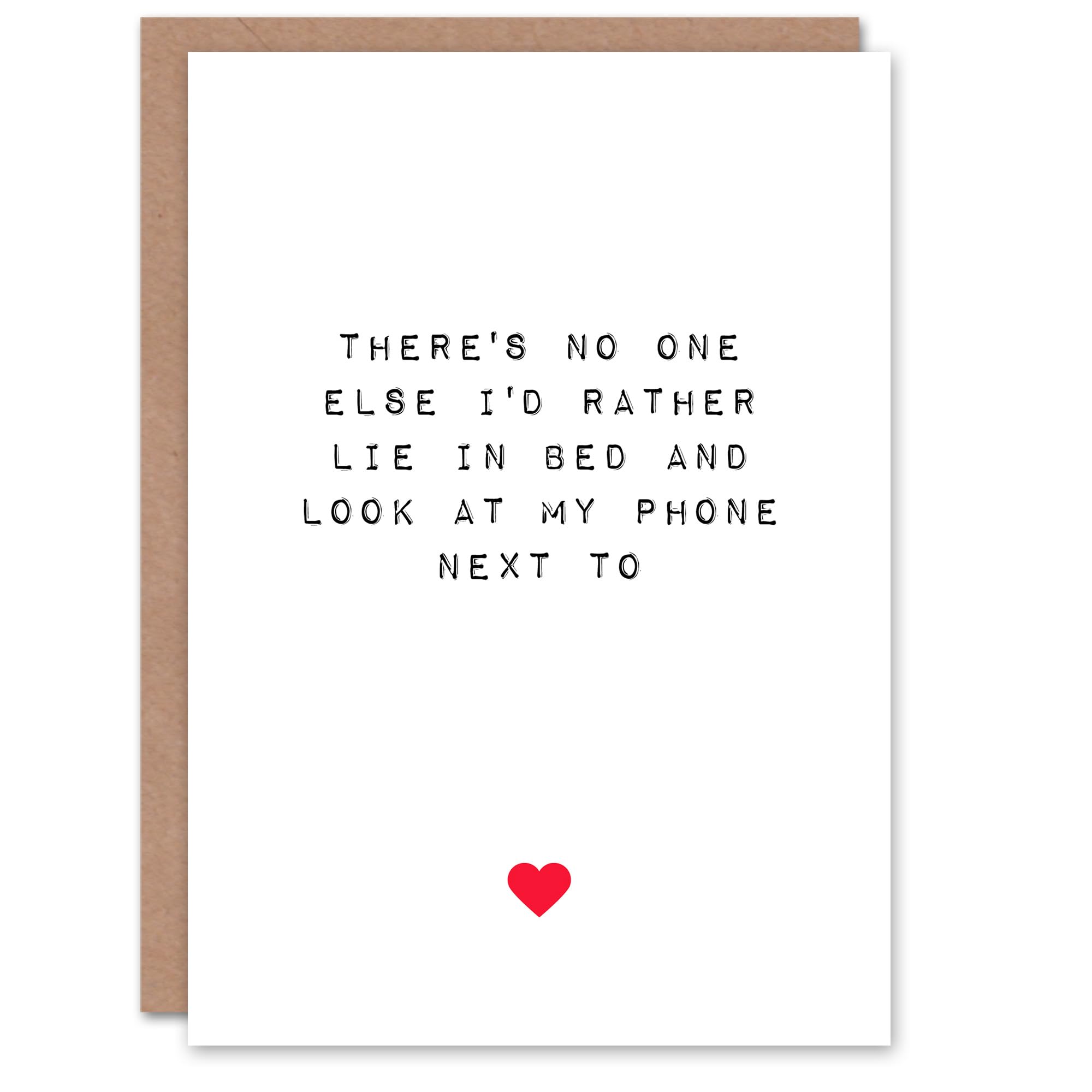 Artery8 Valentines Day Greeting Card Fun Funny Humour Look At Phone For Him or Her