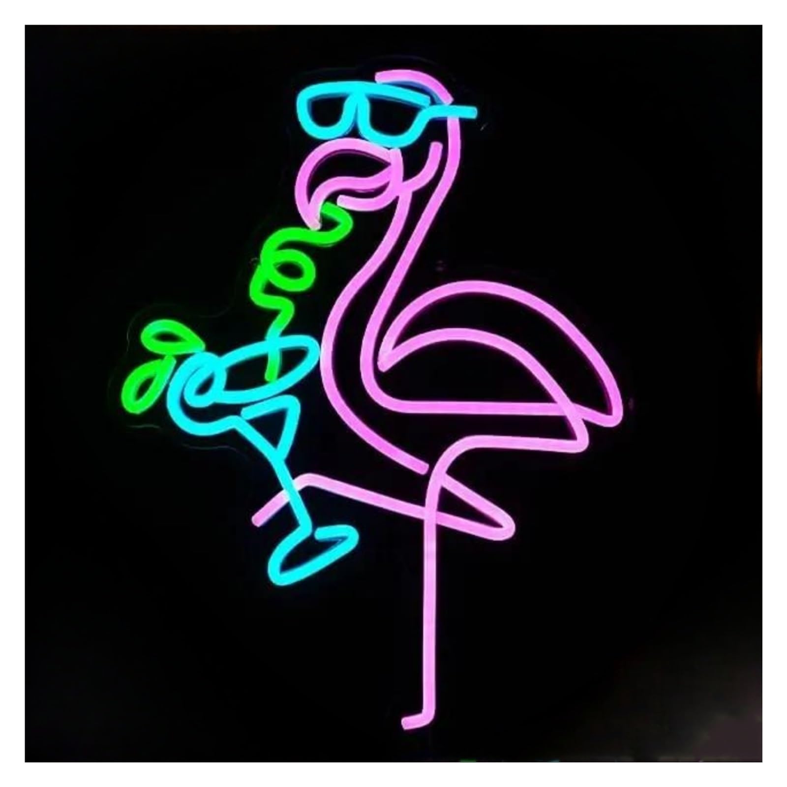 LEMST Sign Lamp Pink Bird Drink Neon Sign USB Powered Dimmable Bird Neon Light for Office Room Wall Decor Personzalized Sign 30cmx39.2cm