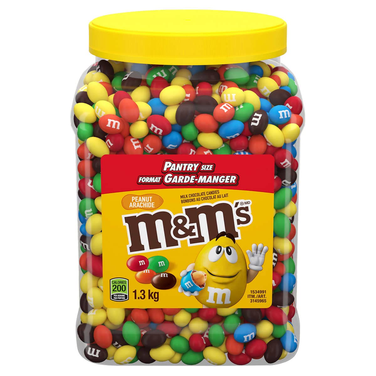 M&M'S Peanut Chocolate Candy, Pantry Size, 1.3 kg
