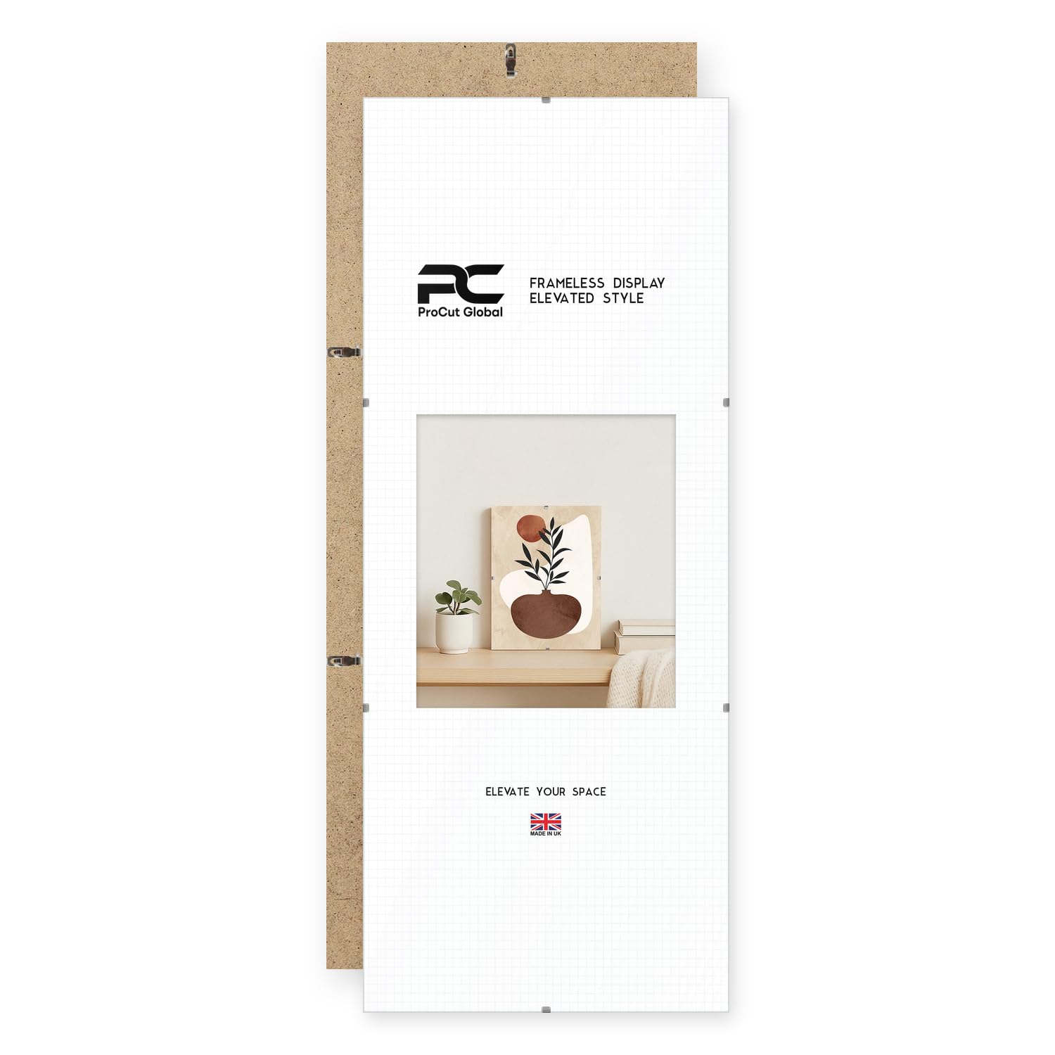 Procut Global 20x8" Frameless Clip Picture Frames For Photos — image 1