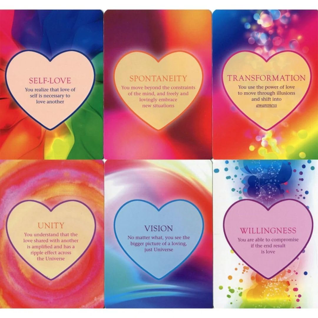 Lariox Oracle Card Game Deck, The Power of Love Activation Card Tarot, 44 Pcs Tarot Oracle Deck, Love Tarot Card, Tarot Cards Set, Keywords, Yes Or No (The Power of Love) 1