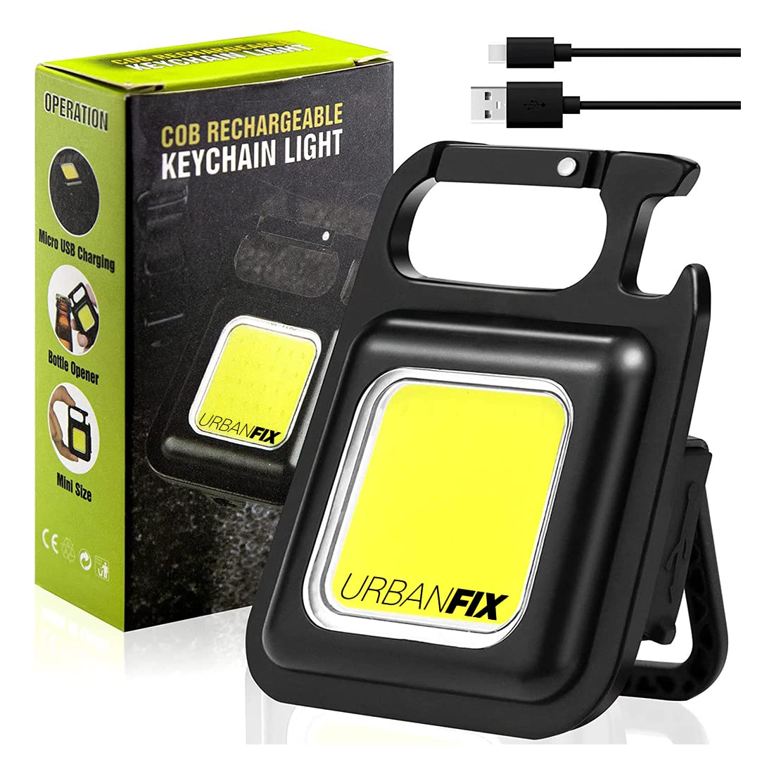 URBANFIX Mutipurpose Keychain Emergency Light - Key chain Led Light | USB Torch Light Rechargeable | Portable Key Chain Emergency Light for Camping Car Repairing, Bottle Opener | Magnetic Pocket Light (B0C1SHV1V8) Amazon Price History, Amazon Price Tracker