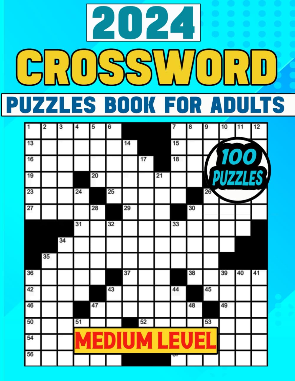 2024 Crossword Puzzles Book For Adults (Medium Level): 100 Easy To Medium Crossword Puzzles For Adults, Man & Women Challenging With Easy Solution.