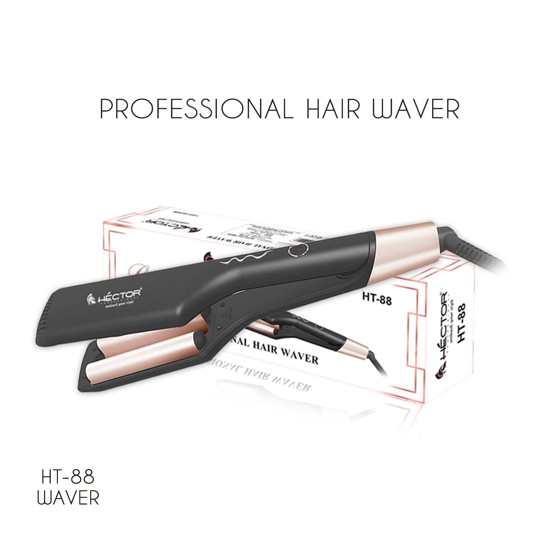 Hector Professional Hair Waver – Dual Barrel Ceramic Hair Styler for Deep Waves – Fast Heating, Frizz-Free, Lightweight & Ergonomic – Suitable for All Hair Types - Image 3 thumbnail