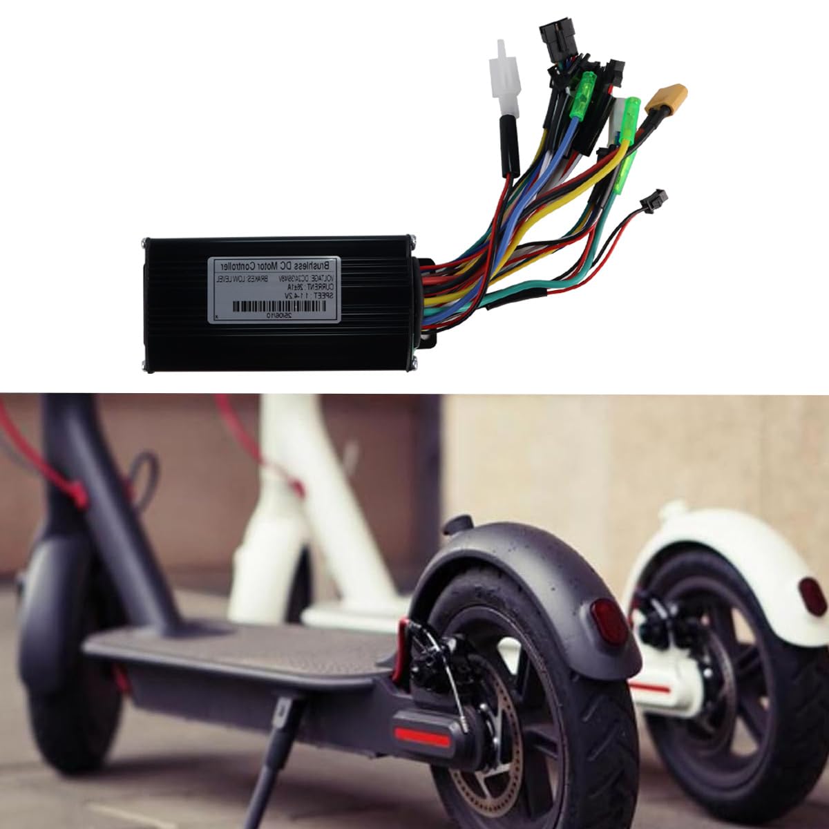 Regolatore Intelligente a Onda Sinusoidale a 3 modalità con Abbinamento Automatico del Motore 24V 36V 48V Senza Spazzole, Adatto per Motori da 500 W.