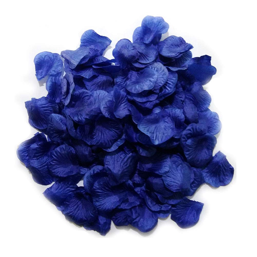 2000 PCS 22 Colors Silk Rose Petals Wedding Flower Decoration (Navy Blue Odorless)