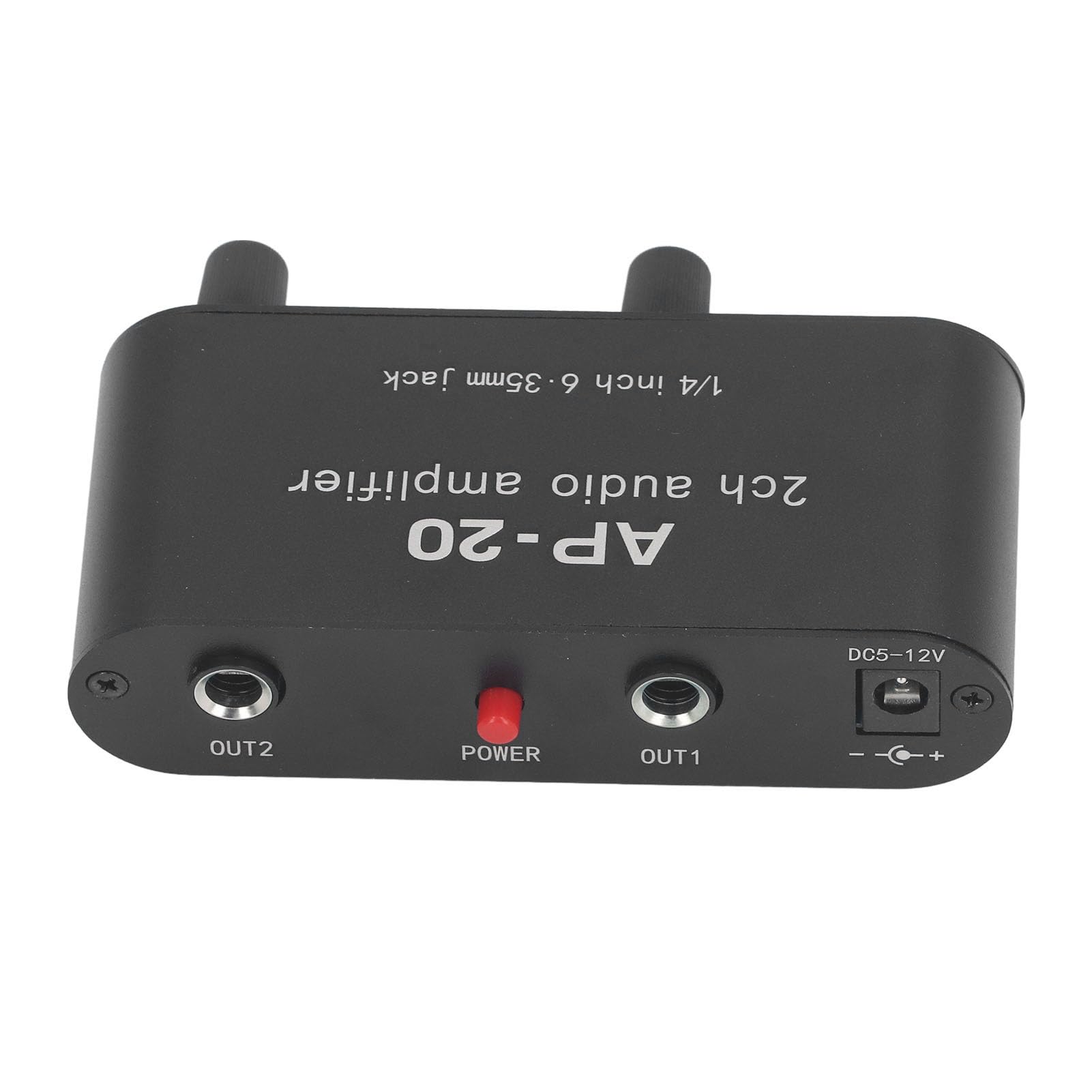 EVTSCAN Channel Audio Amplifier Microphone Instrument Amp Balanced Input 6.35mm Output Compact Portable Studio DC 5V to 12V