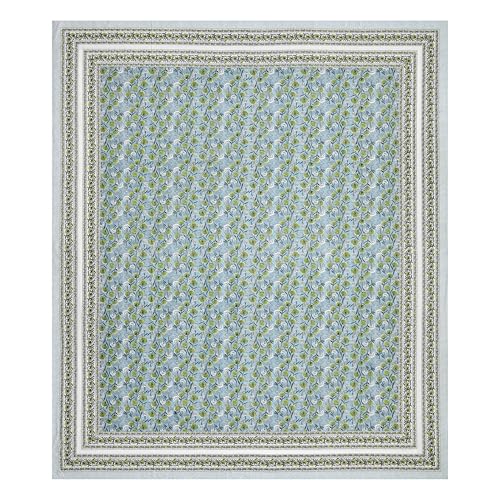 Image of BLOCKS OF INDIA Hand Block Printed 200 TC Cotton King Size Bedsheet (Grey GAD Buti)