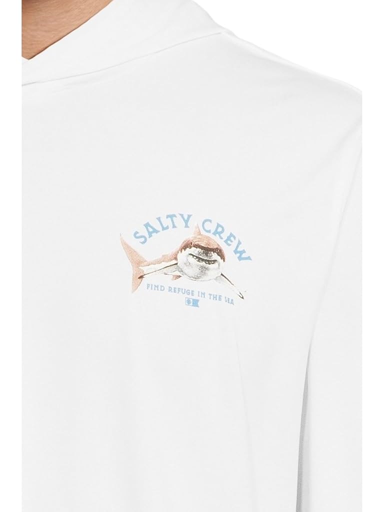 White Salty Crew Lurking Hooded Sunshirt