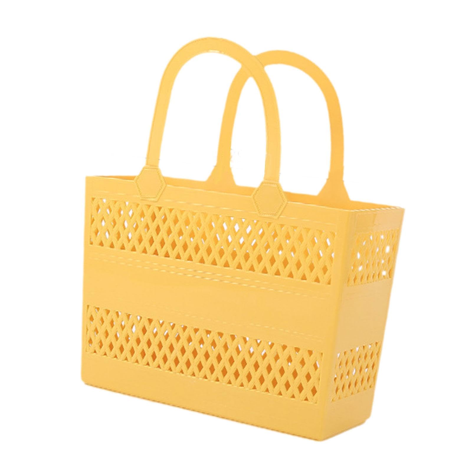 Yajuyi Shower Caddy Basket Shower Caddy Tote with Handles Box Shower Organizer for Dorm Yellow