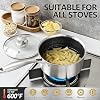 MICHELANGELO Triply Stainless Steel Pot Set, Hybrid Nonstick Saucepan Set with Lids, Induction Compatible Heavy Duty Sauce Pan 1QT & 2QT & 3QT, Honeycomb Interior, Dishwasher Safe Cookware - 6 Piece #2