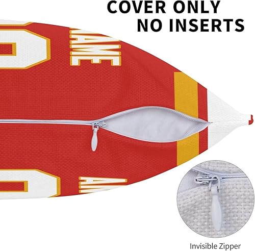 Miniatura 4 de Almohada decorativa para fanáticos del fútbol con cualquier nombre y número para hombres, mujeres y niños, regalo de 16 x 16, 18 x 18 y 20 x 20