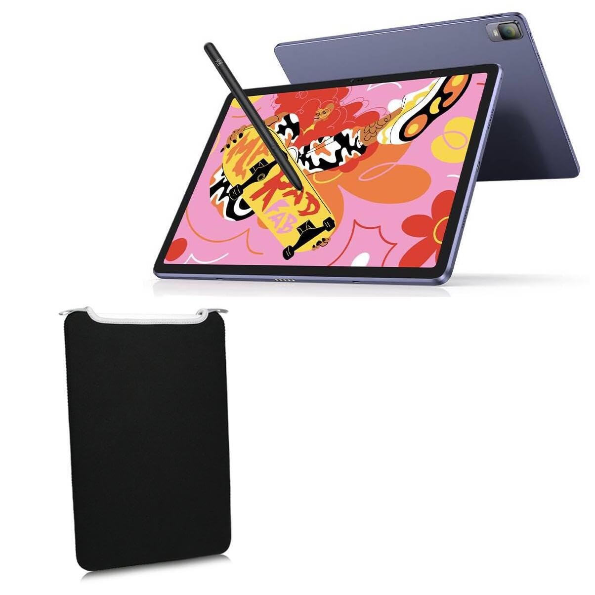 BoxWave Case Compatible with XP-Pen Magic Drawing Pad (12.2 in) - SlipSuit, Soft Slim Neoprene Pouch Protective Case Cover - Jet Black