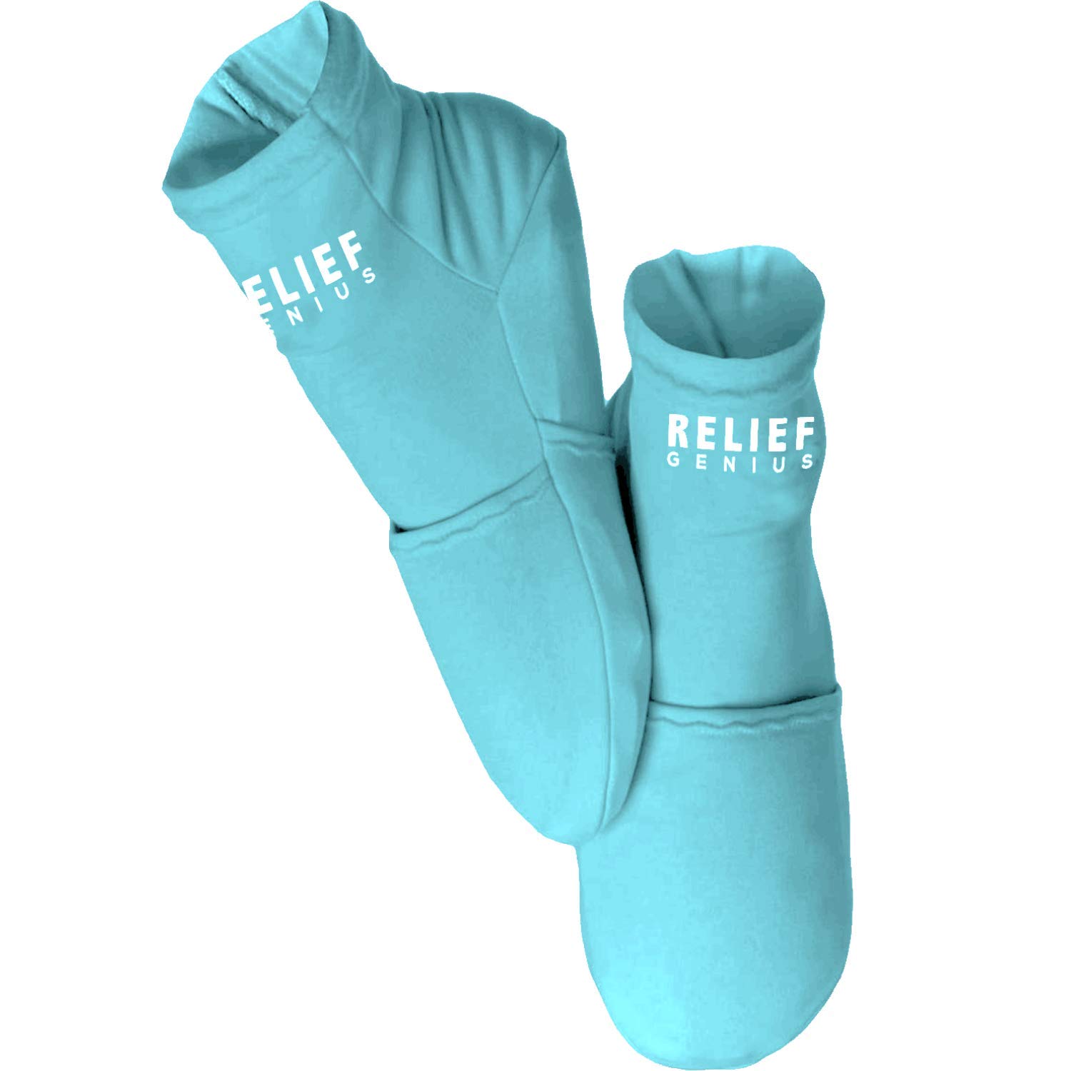 CTR BANDRelief Genius Cold Therapy Socks with Reusable Gel ice Packs - Achieve Relief from Sprains, Muscle Pain, Bruises, Swelling, Edema, Chemotherapy, Arthritis, Post Partum Foot (Blue, Large)