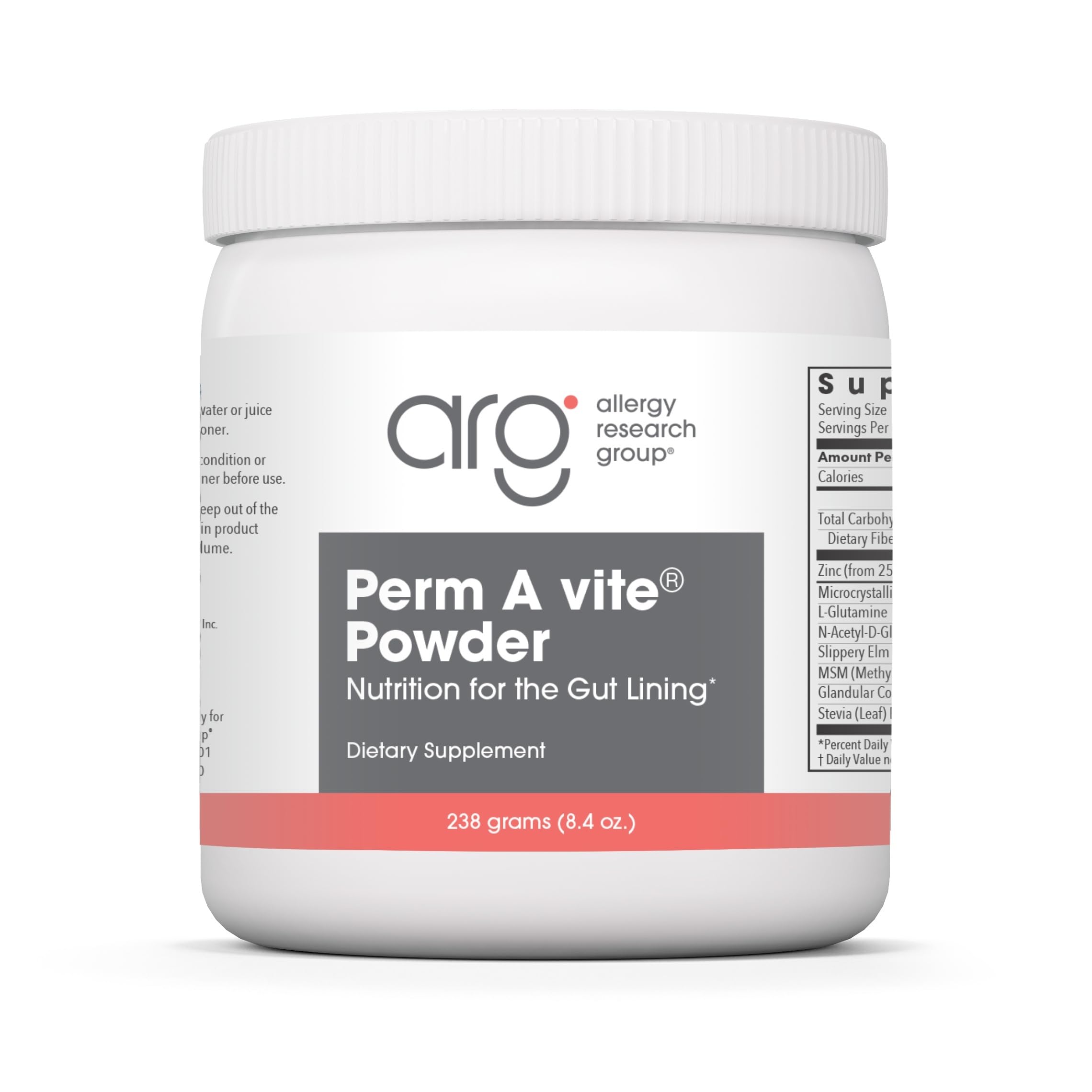 Perm A vite Powder - Gut Lining, Glutamine, NAG, Zinc, MSM - 238 g (8.4 oz)