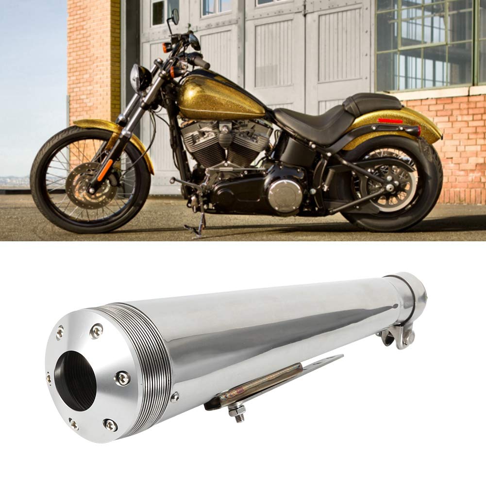 Universal Motorrad Auspuffrohr 38-51mm Edelstahl Endschalldämpfer Spitze