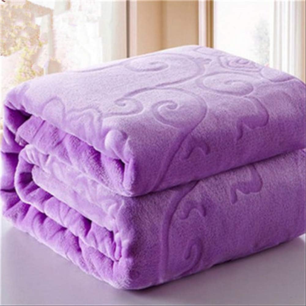 LIUS Blanket Winter Bedding Blanketsmicrofiber Emboss Home Blanket Travel Picnic Anti-pilling Textile Cute Plush Fluffy Blanket 180x200cm violets