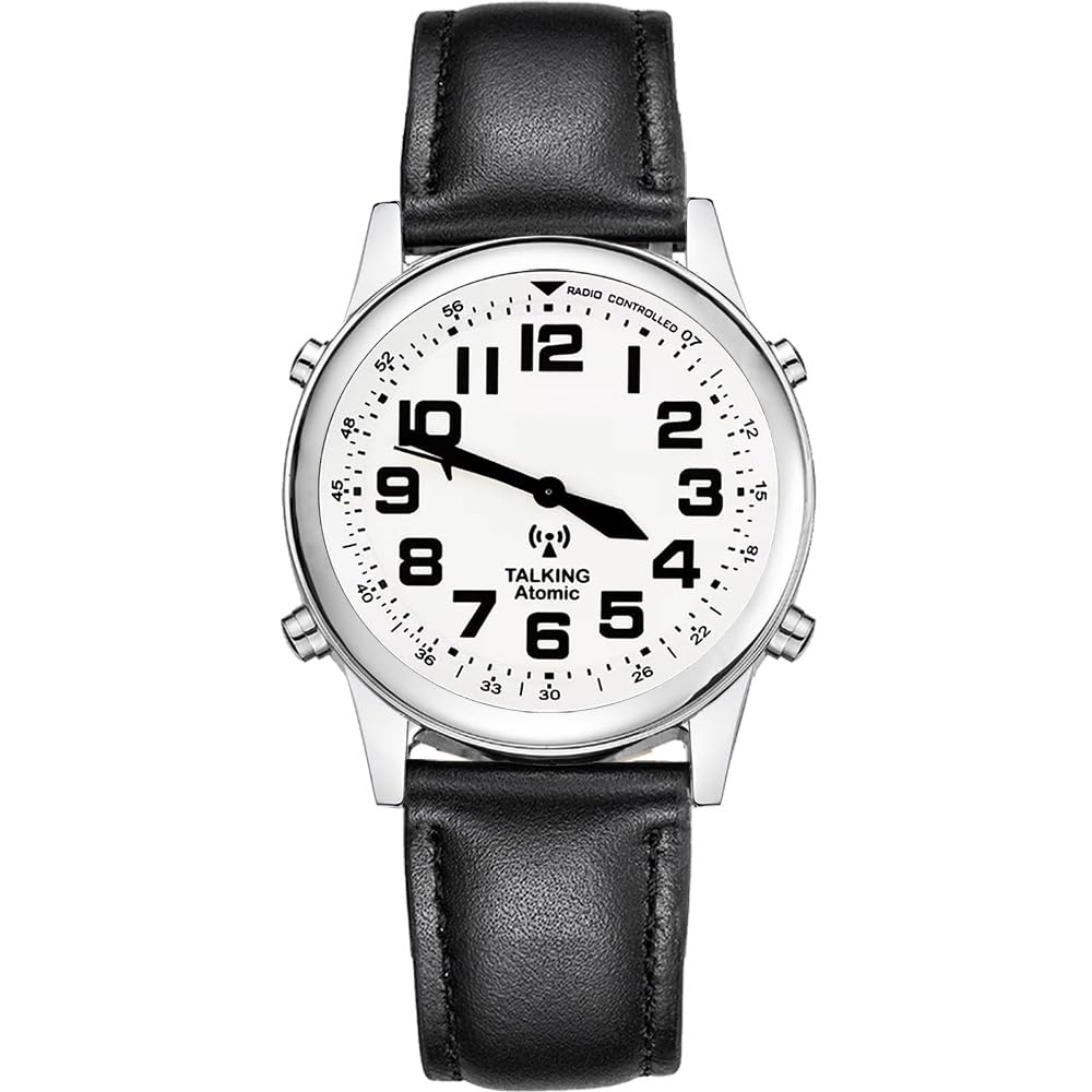 MAUJOY Atomic English Talking Watch Speaks Clear Time, Date and Alarm